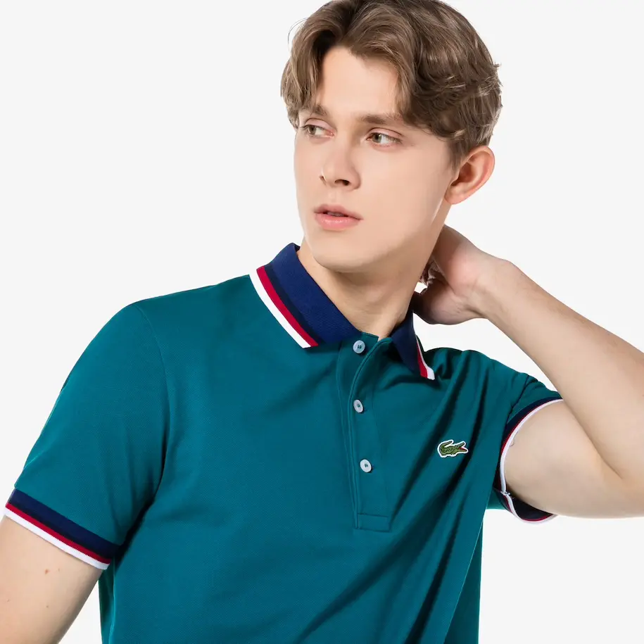 Áo Lacoste Men's Color Matching Semi Fancy Polo PH3461-51G-ZCD - Ảnh 4