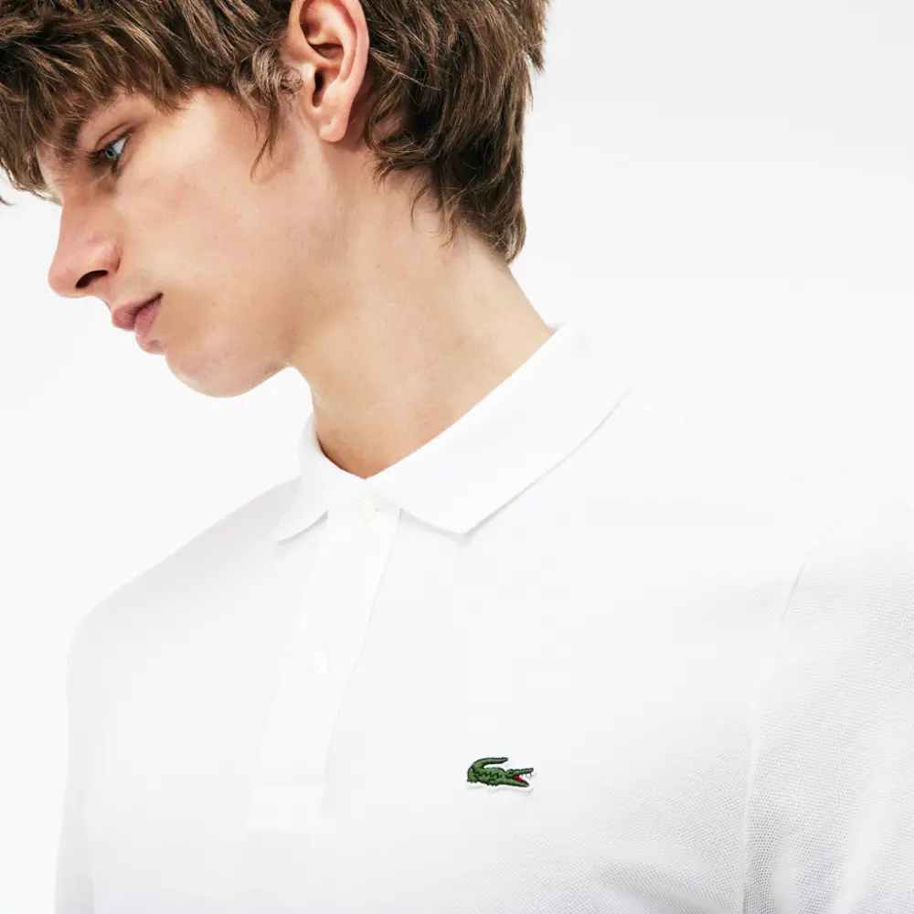 Áo Lacoste Slim Fit Petit Piqué Polo 'White' PH4012-51-001 - Ảnh 4