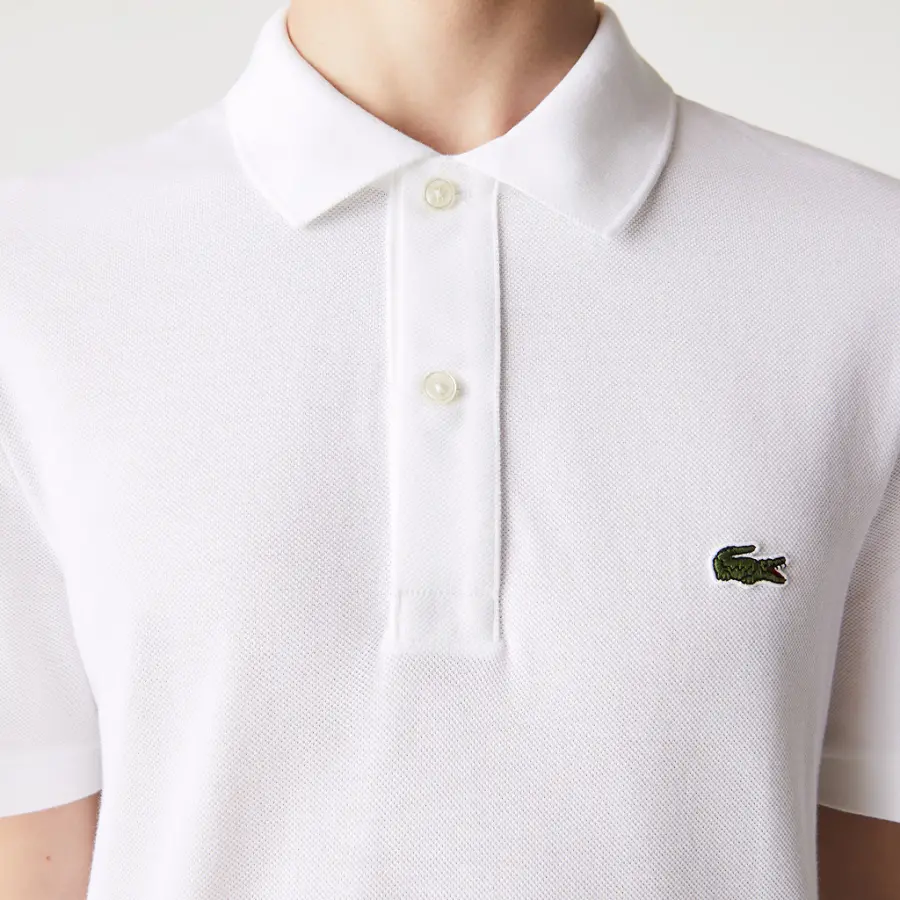 Áo Lacoste Slim Fit Petit Piqué Cotton Polo 'White' PH4012-00-001 - Ảnh 5