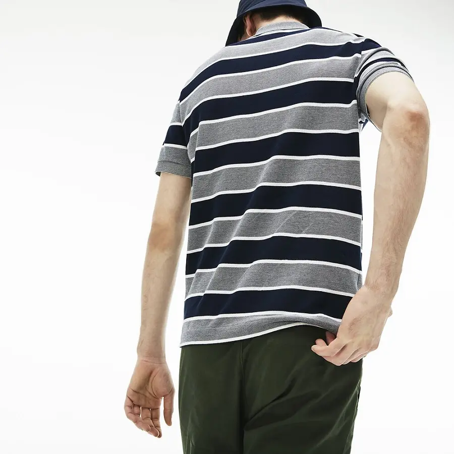 Áo Lacoste Men's Birds Eye Stripe Polo PH4241 - Ảnh 5