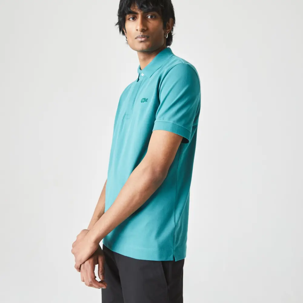 Alternative view of Áo Lacoste Paris Polo Shirt Regular Fit Stretch 'Blue' PH5522-F5T