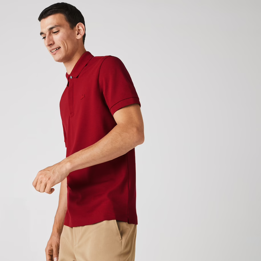 Áo Men's Lacoste Paris Polo Shirt Regular Fit Stretch Cotton Piqué PH5522-Z1Q - Ảnh 2