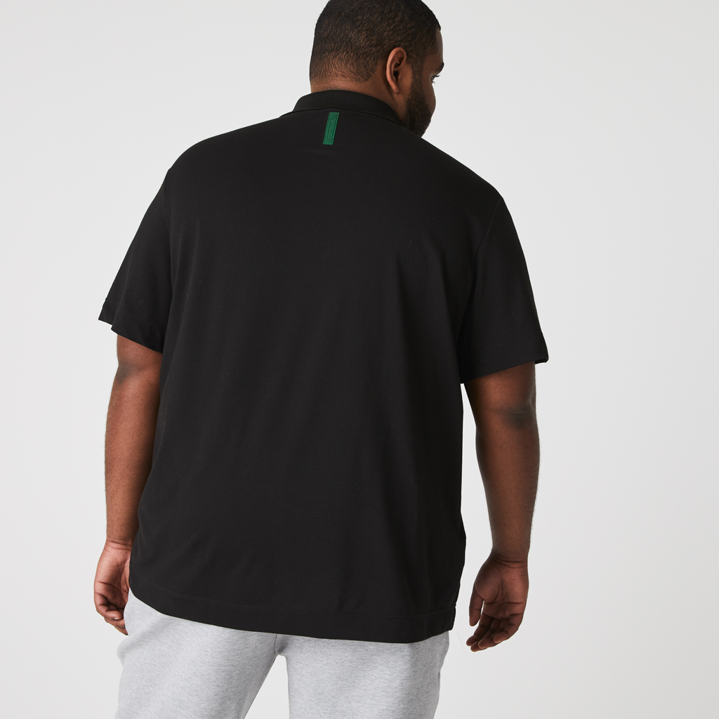 Áo Lacoste Breathable Cotton Pique Polo Shirt 'Black' PH8361-53G-031 - Ảnh 4