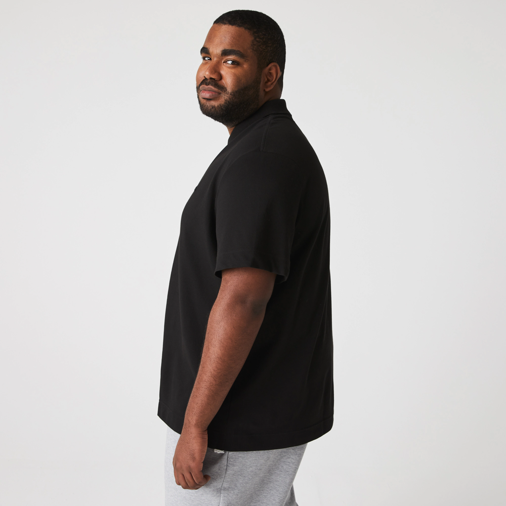 Áo Lacoste Breathable Cotton Pique Polo Shirt 'Black' PH8361-53G-031 - Ảnh 5