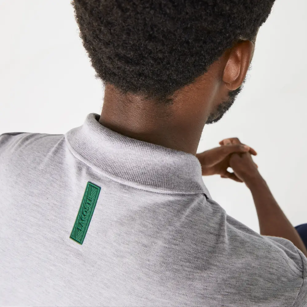 Áo Lacoste Breathable Cotton Pique Polo Shirt 'Gray' PH8361-53G-CCA - Ảnh 3
