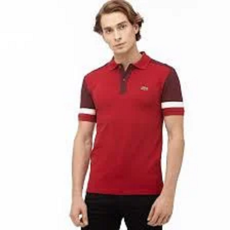 Áo Lacoste Polo Slim fit Stretch Pique Bordeaux PH8743-51-1EJ - Ảnh 4