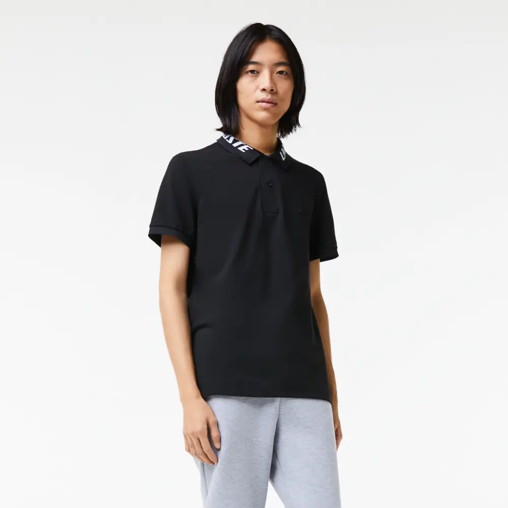 Áo Lacoste Slim Fit Logo Stretch Pique Polo 'Black' PH9642-53G-031 - Ảnh 3