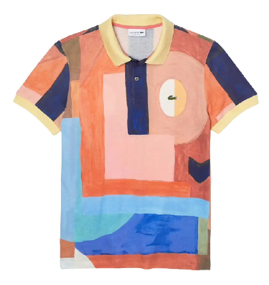 Áo Lacoste Regular Fit Paint Print Cotton Piqué Polo Shirt PH9707-00