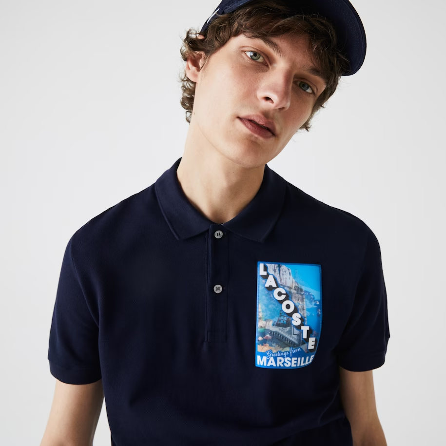 Áo Lacoste Men's Badge-Embellished Cotton Polo PH9727-51G-166 - Ảnh 4