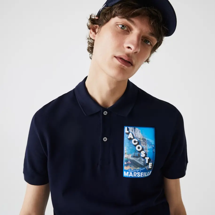 Áo Lacoste Men's Badge-Embellished Cotton Polo PH9727-51G-166 - Ảnh 4