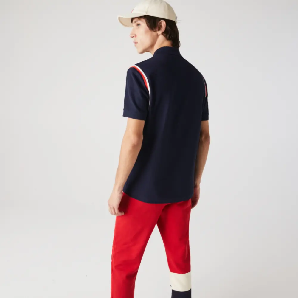 Áo Lacoste Men's Made In France Regular Fit Organic Cotton Polo Shirt - Ảnh 3