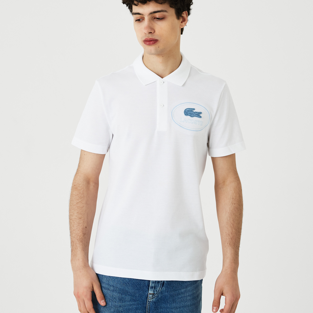 Áo Lacoste Embroidered Crocodile 'White' PH9733-001 - Ảnh 2