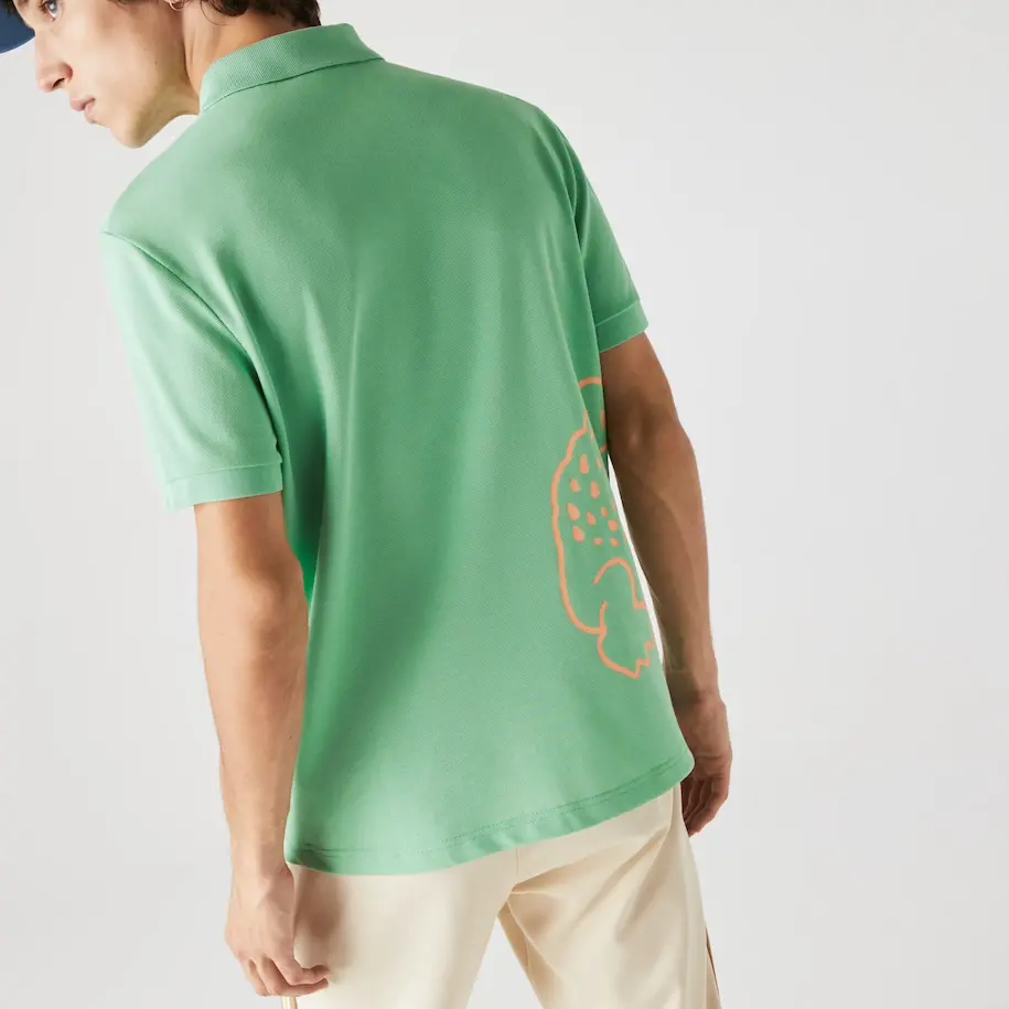 Áo Lacoste Men's Outline BIG CROC Polo PH9739-51G-TTF - Ảnh 4