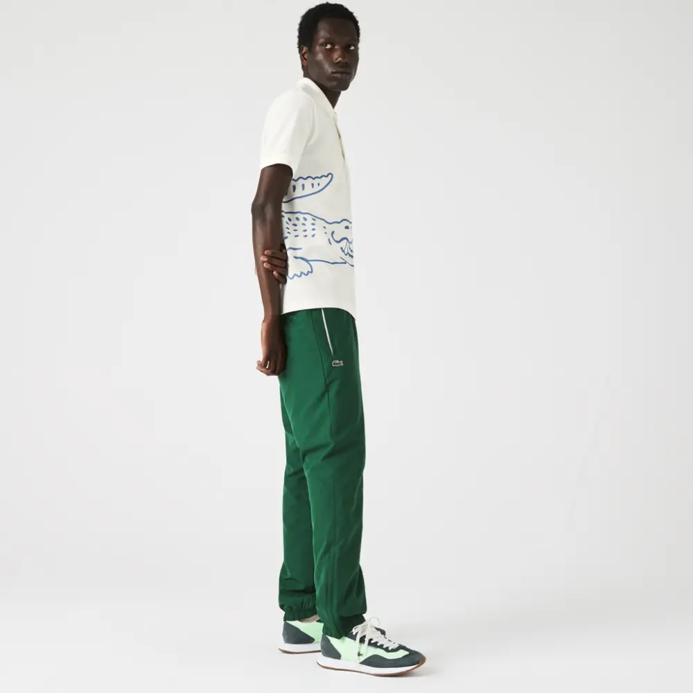Áo Lacoste Men's Crocodile Print White Polo Shirt PH9739-70V - Ảnh 4