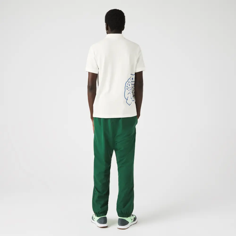 Áo Lacoste Men's Crocodile Print White Polo Shirt PH9739-70V - Ảnh 5