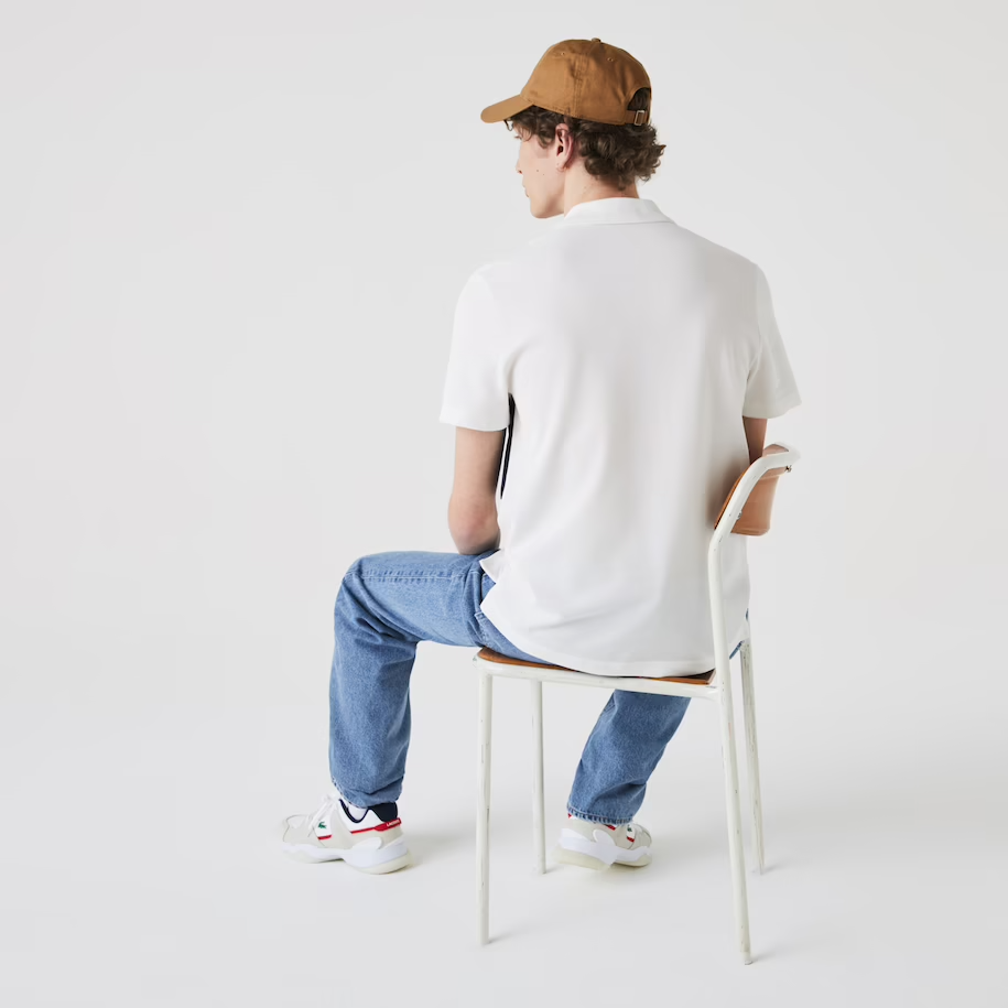 Áo Lacoste Men's Color Matching Cotton Pique Polo PH9849-51G-NL3 - Ảnh 4