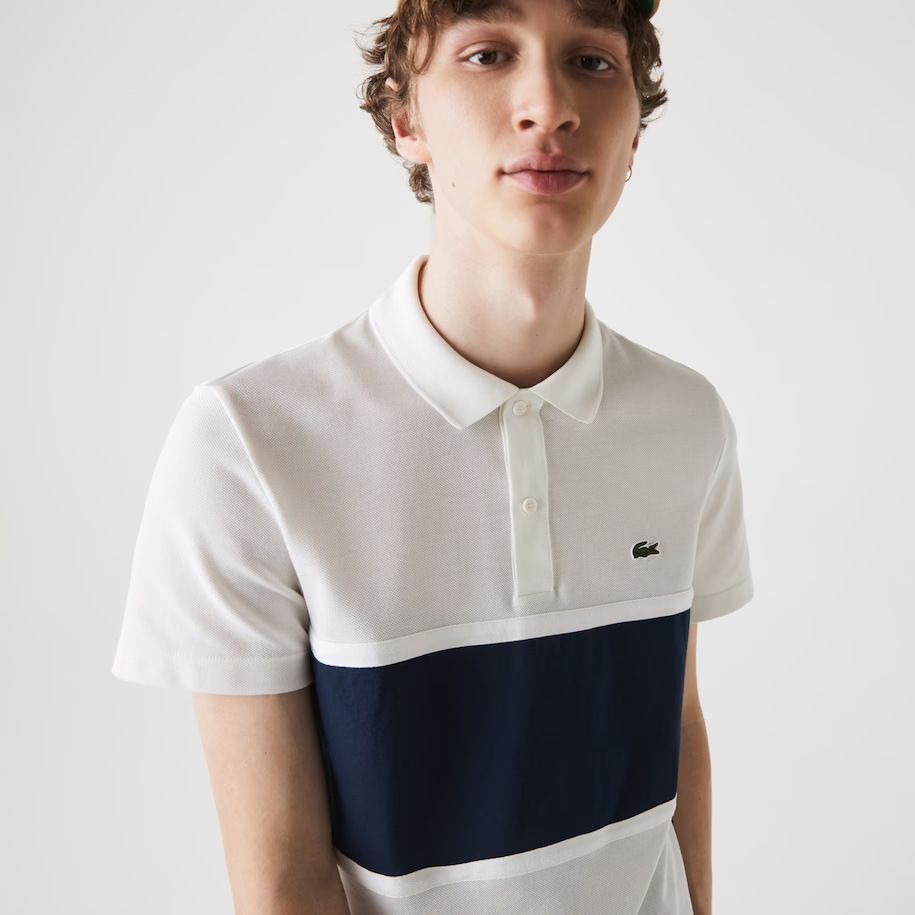 Áo Lacoste Men's Color Matching Cotton Pique Polo PH9849-51G-NL3 - Ảnh 2