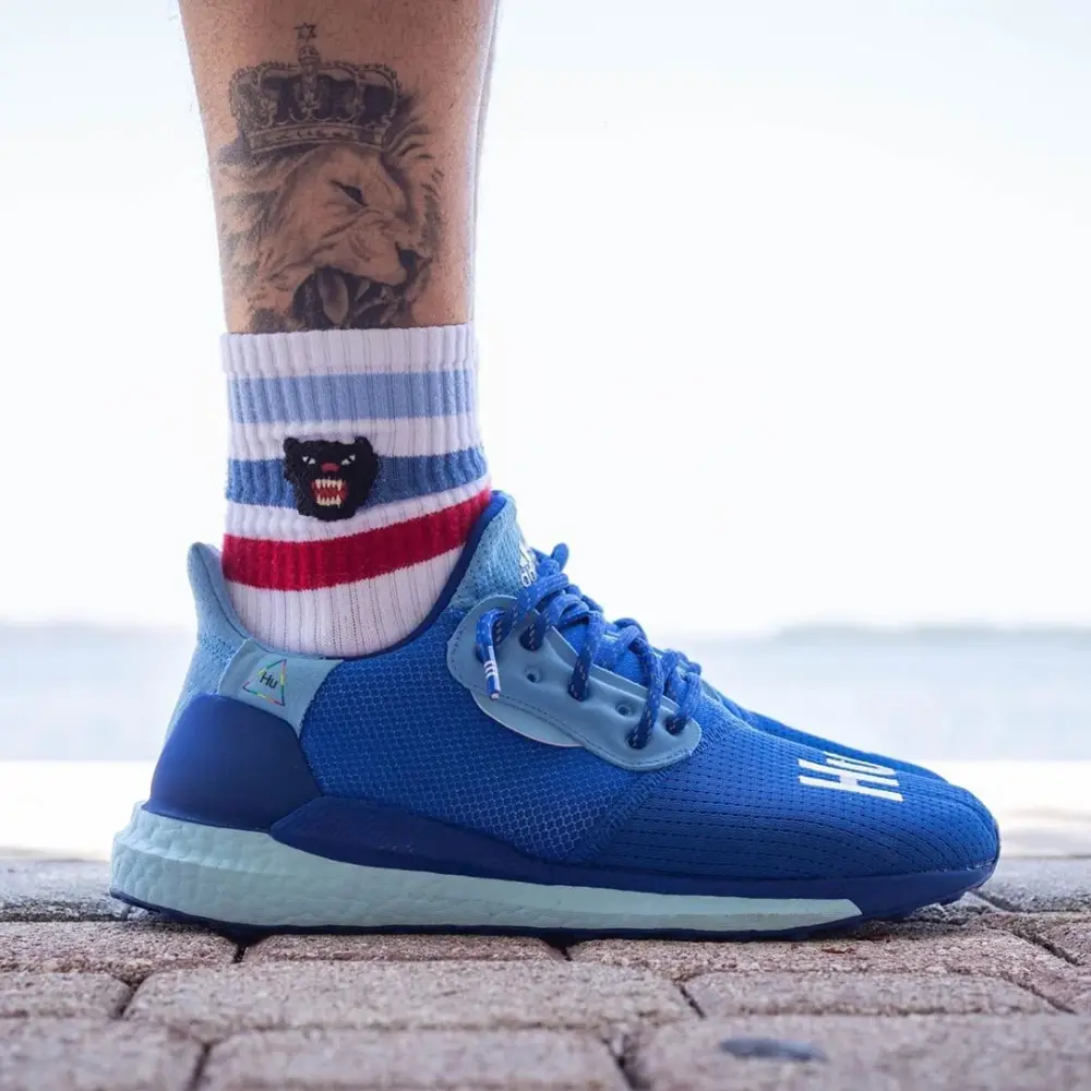 Giày Adidas Pharrell x Solar Hu Glide 'Power Blue' EF2377 - Ảnh 3
