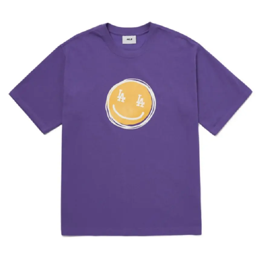 Áo MLB Smile LA Dodgers ‘Purple’ 3ATSL9023-07PPS