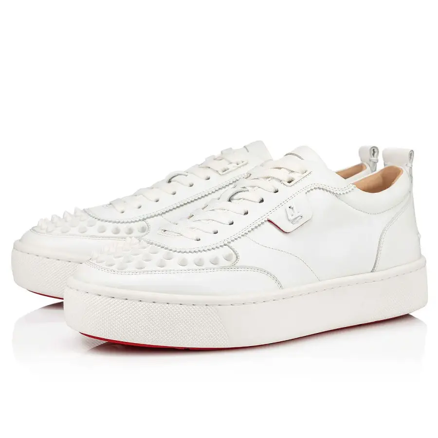 Giày Christian Louboutin Happyrui Spikes 'Bianco' 1200419W256 - Ảnh 3