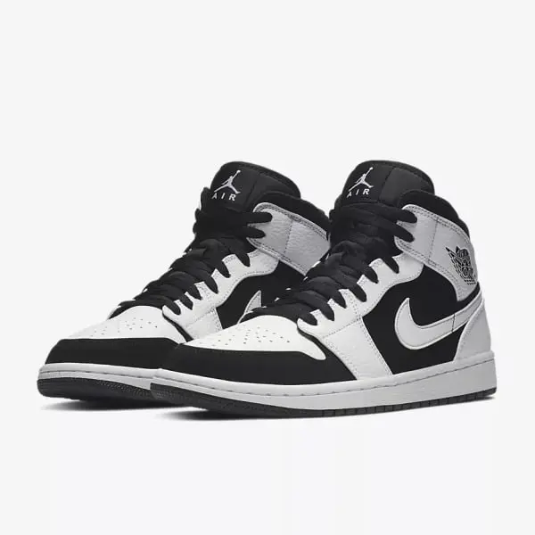 Giày Nike Air Jordan 1 Retro Mid 'Tuxedo' 554724-113 - Ảnh 4