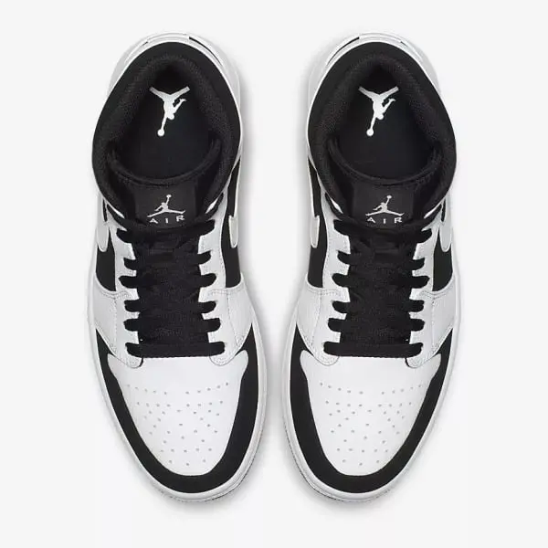 Giày Nike Air Jordan 1 Retro Mid 'Tuxedo' 554724-113 - Ảnh 5