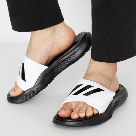Dép Adidas Alphabounce Slippers Synthetic Sandals 'White Black' FZ0388 - Ảnh 4