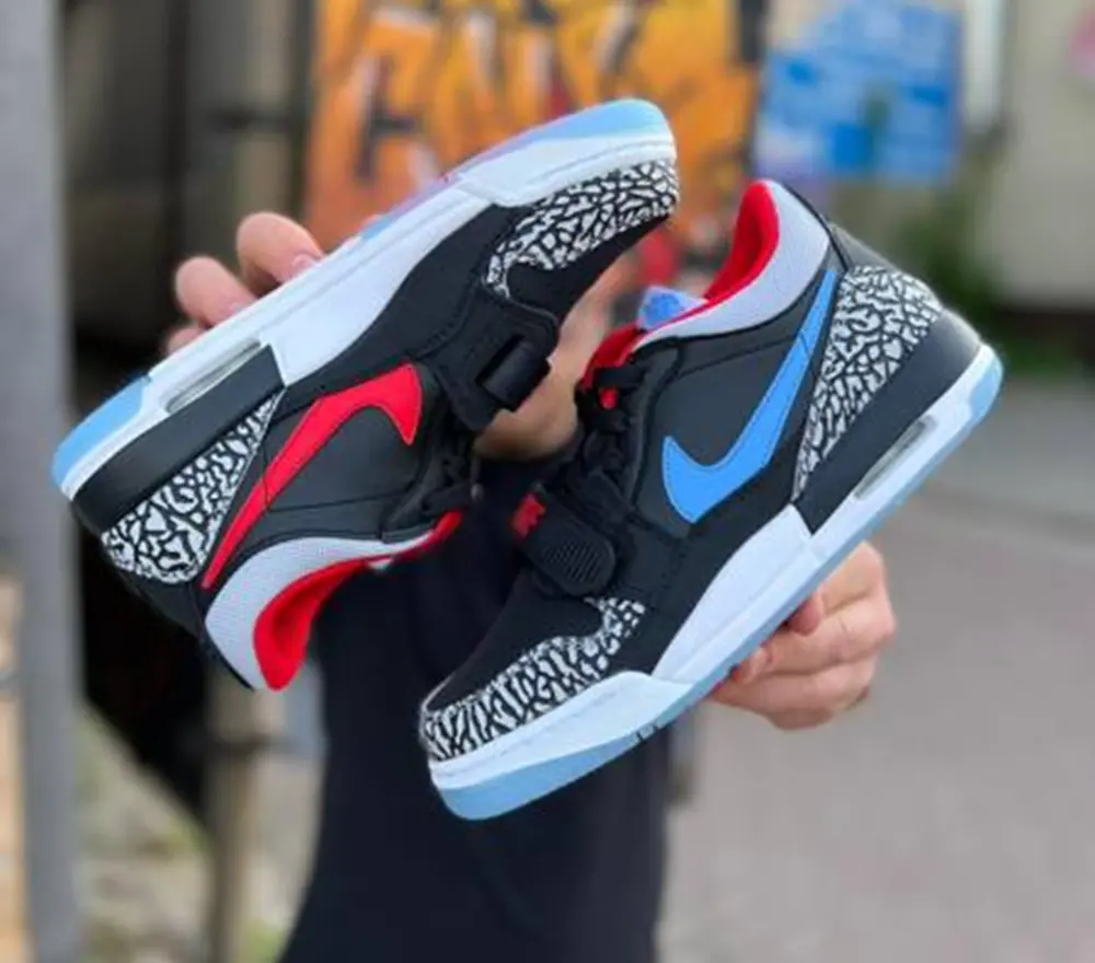 Alternative view of Giày Nike Air Jordan Legacy 312 Low GS 'Black Valor Blue' CD9054-004