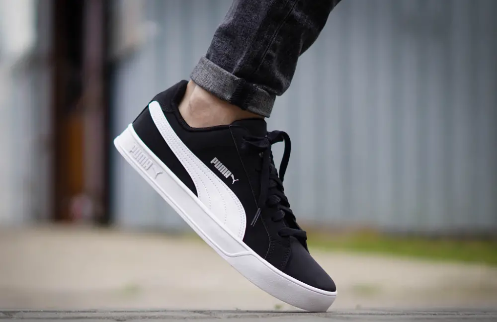 Giày Puma Smash Vulc Leather Trainers 359622-09 - Ảnh 4