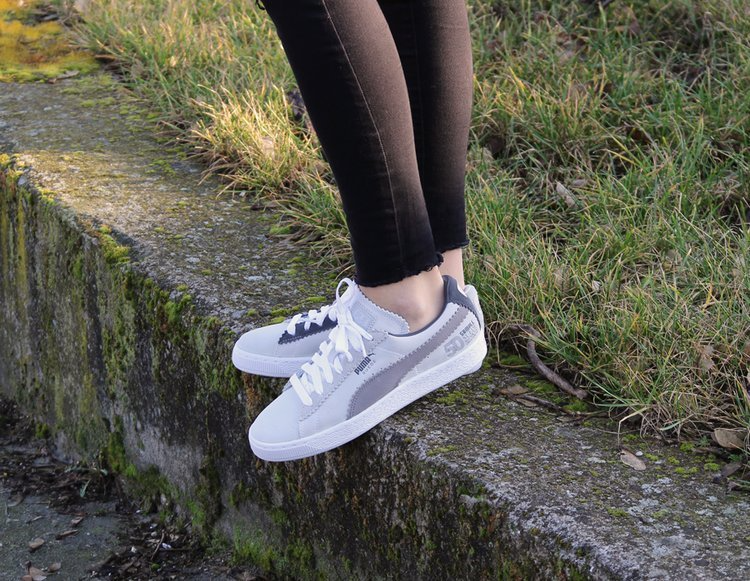 Giày Puma Michael Lau x Suede Classic 'White Grey' 366313-01 - Ảnh 7