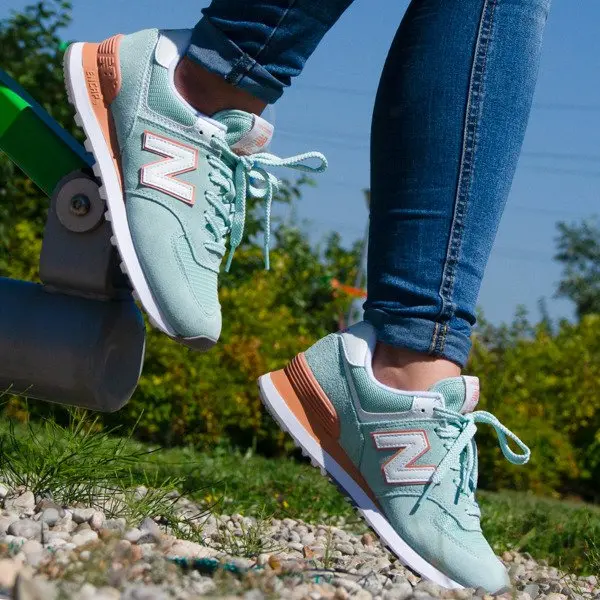 Alternative view of Giày New Balance Wmns 574 Mint Orange WL574ESE