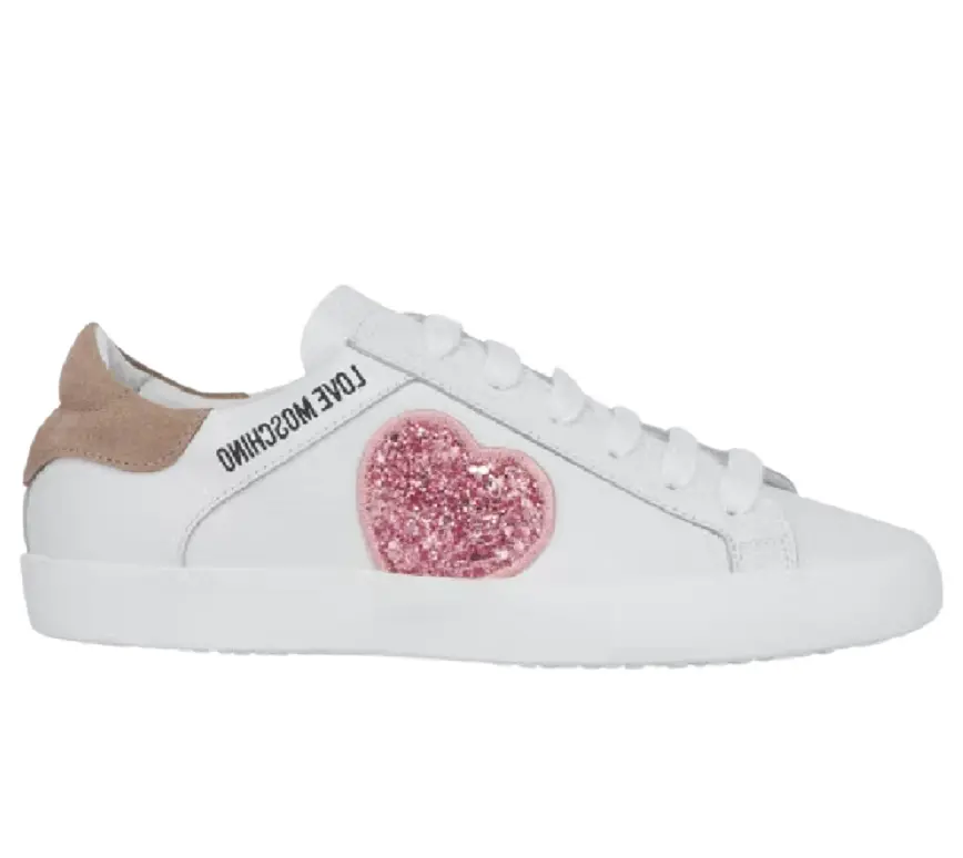 Giày Love Moschino Shiny Heart Nappa 'White' JA15402G1EI4110A