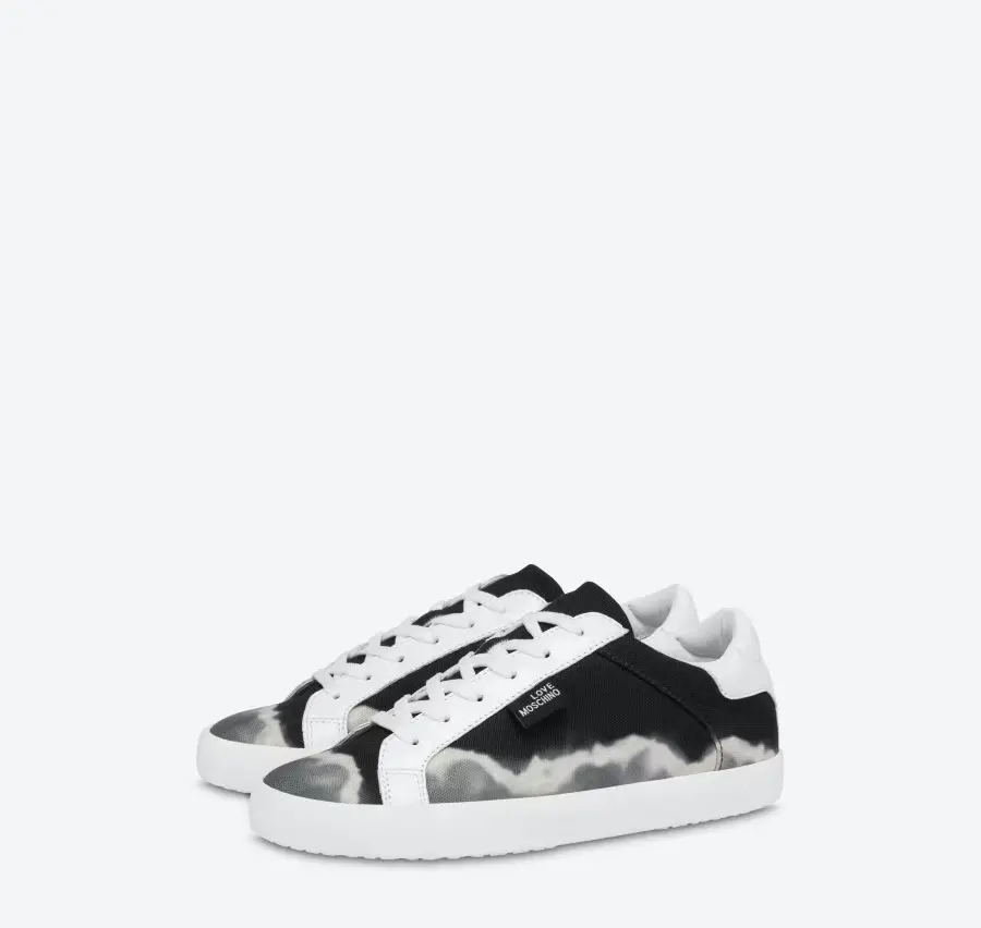 Giày Love Moschino Tie Dye Canvas 'Black' JA15542G0EJH200A - Ảnh 3