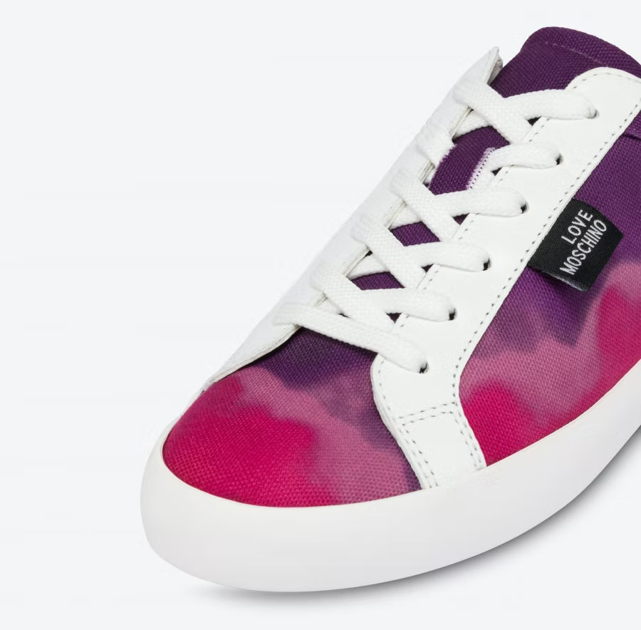 Giày Love Moschino Tie Dye Canvas 'Fuchsia' JA15542G0EJH265A - Ảnh 2