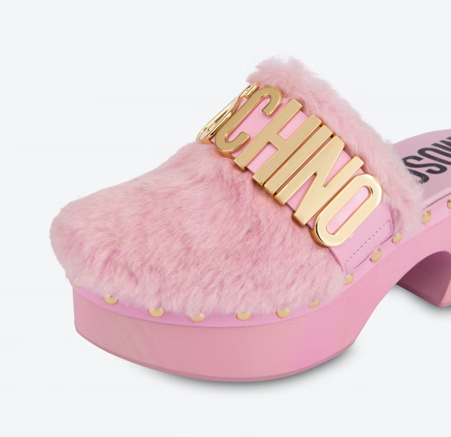 Giày Moschino Soft Lettering Logo Fabric 'Pink' MA10297Z0EM60600 - Ảnh 4