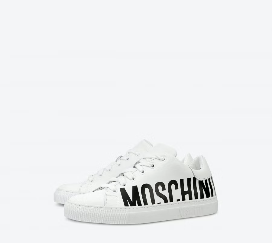 Giày Moschino Leather With Logo 'White' MA15022G18MF0100 - Ảnh 5