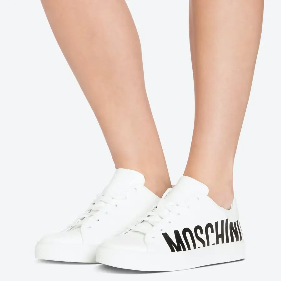 Alternative view of Giày Moschino Leather With Logo 'White' MA15022G18MF0100