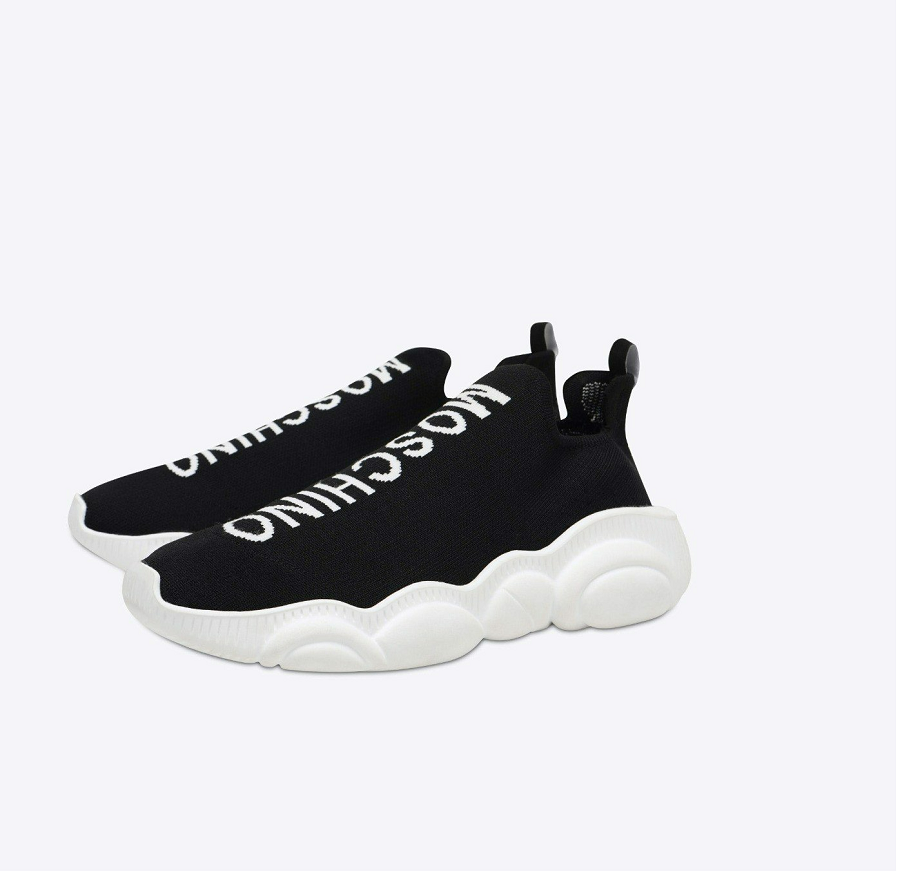 Giày Moschino Teddy Run With Logo 'Black' MA15083G1CMT0000 - Ảnh 3