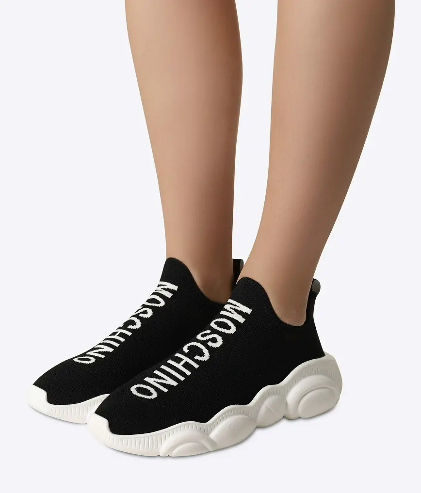 Alternative view of Giày Moschino Teddy Run With Logo 'Black' MA15083G1CMT0000