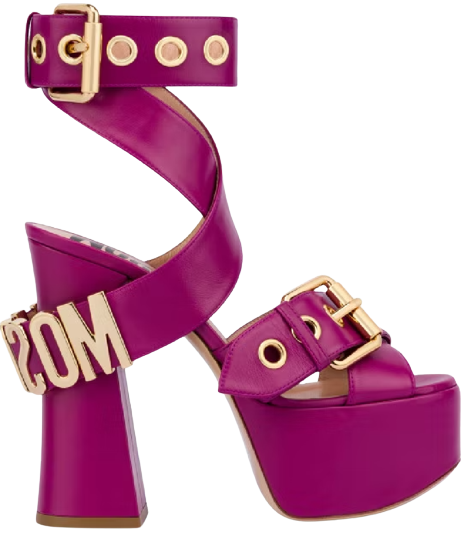 Giày Cao Gót Moschino Belt Platform 'Purple' MA1603EC1EMF0653