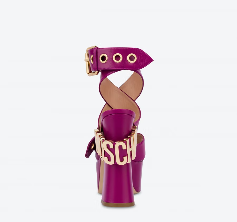 Giày Cao Gót Moschino Belt Platform 'Purple' MA1603EC1EMF0653 - Ảnh 2