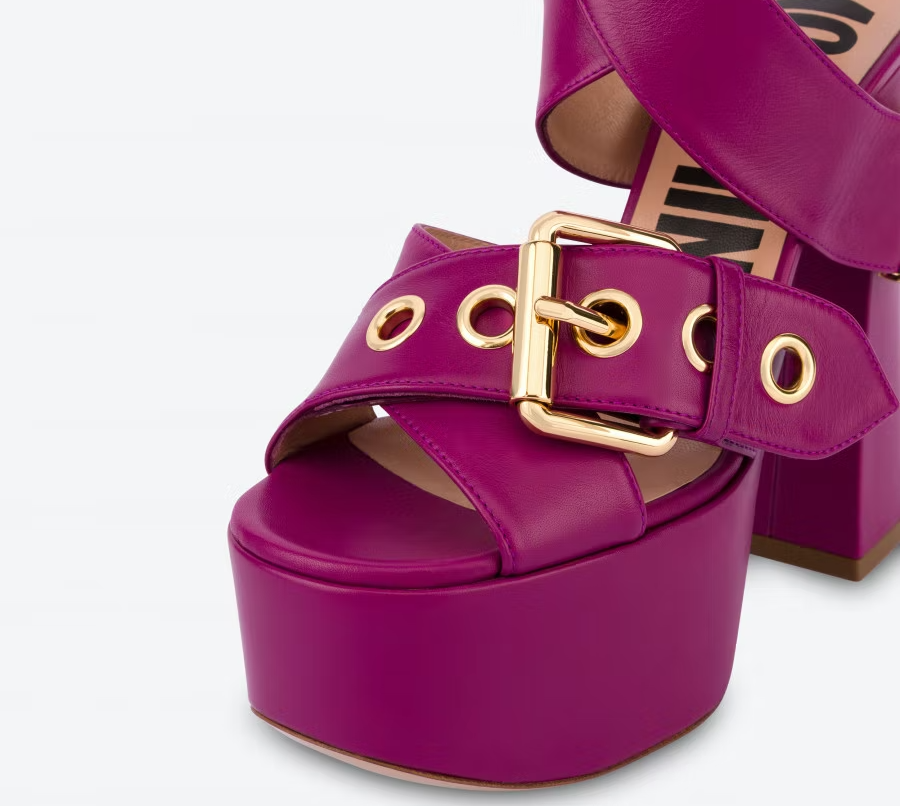 Giày Cao Gót Moschino Belt Platform 'Purple' MA1603EC1EMF0653 - Ảnh 4