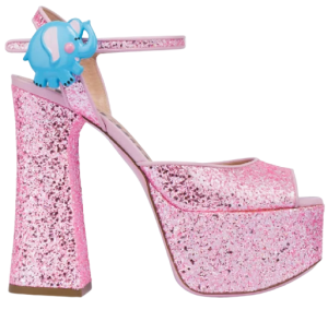 Giày Cao Gót Moschino High Glitter Platform 'Pink' MA1611EC0EMJN600