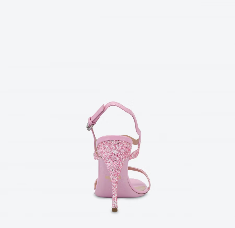 Giày Cao Gót Moschino Ric Rac High-heeled Glitter 'Pink' MA1656AC0EMJV600 - Ảnh 2