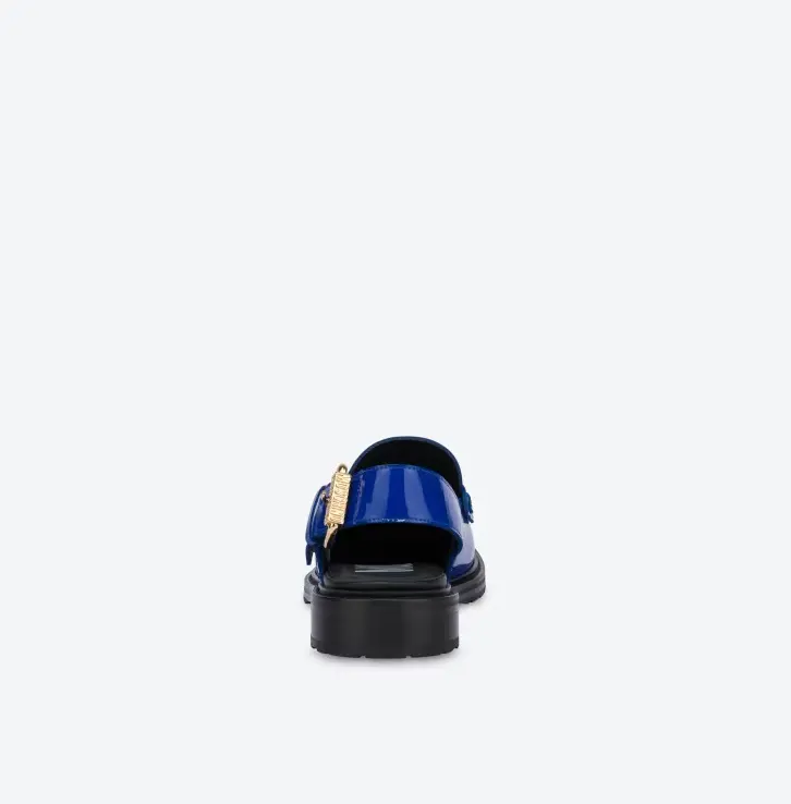 Giày Moschino Metal Chain Patent 'Electric Blue' MB10123J0EGK0705 - Ảnh 4