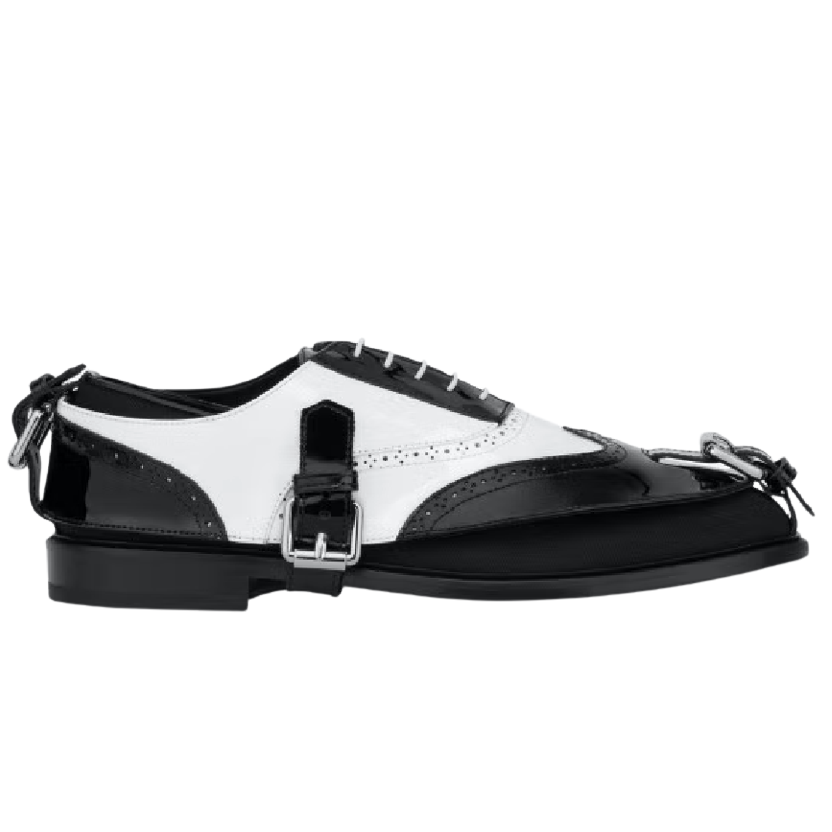 Giày Moschino Brogue Open Oxford With Gaiters 'Black' MB10223C0EGK200A