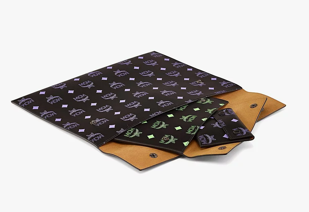 Túi MCM Pouch Trio in Color Splash Logo Leather MXZBASX04U6001 - Ảnh 6