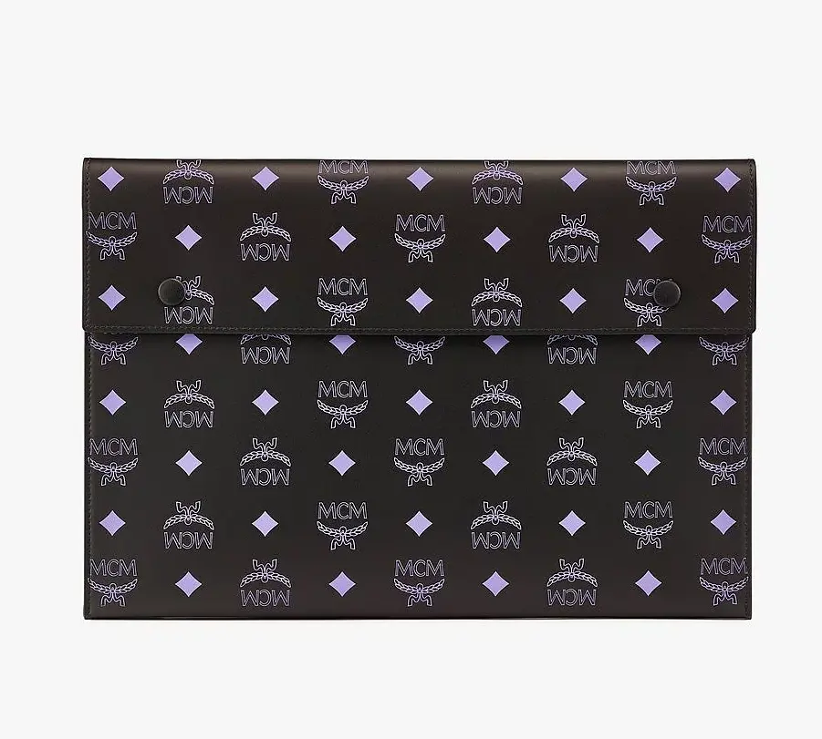 Túi MCM Pouch Trio in Color Splash Logo Leather MXZBASX04U6001 - Ảnh 5