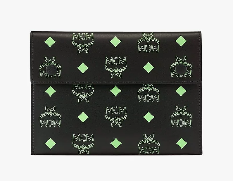 Túi MCM Pouch Trio in Color Splash Logo Leather MXZBASX04U6001 - Ảnh 4