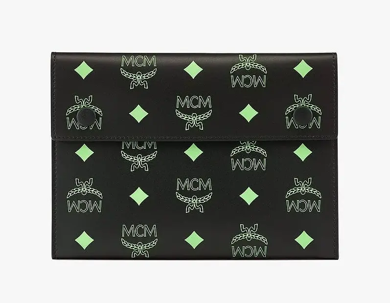 Túi MCM Pouch Trio in Color Splash Logo Leather MXZBASX04U6001 - Ảnh 4